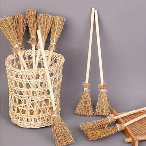 New! Mini Set of Two Mini Sage Smudging Broomsticks